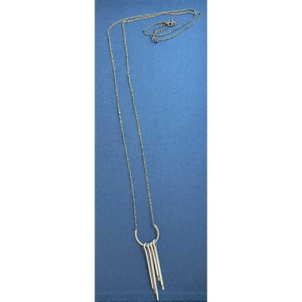 Minimalist Brass Necklace with Geometric Pendant